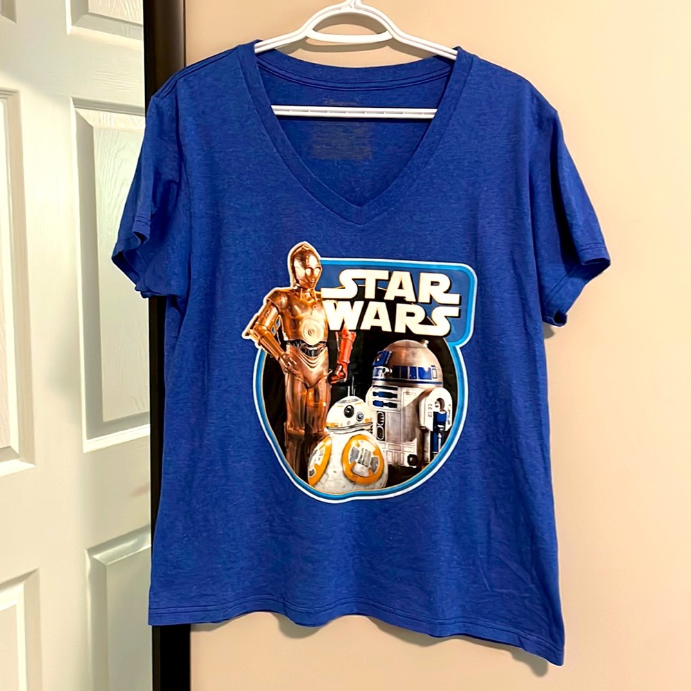 Disney Star Wars Droids T-shirt -XL Royal Blue